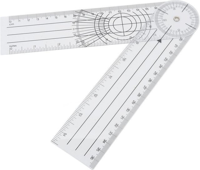 Shoemst Winkelmesser Transparent Flexibel Verstellbar Geometrie Messwerkzeug in Weiß - Bild 1