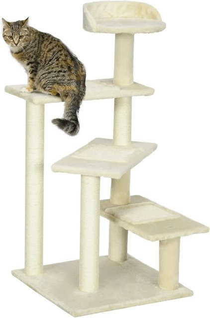PawHut Katzenkratzbaum in Beige mit Sisalsäulen, B/T/H: 50 x 50 x 100 cm - Bild 1