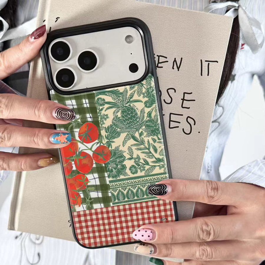 DecoPhone AIR PLUS Handyhülle mit Tomaten- und Pflanzengitter-Design aus Epoxidharz und TPU für iPhone 11 bis iPhone 17 Pro Max, mehrfarbig - Bild 4