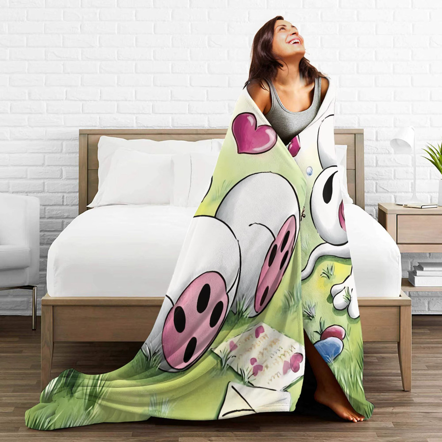Diddl Cartoon Flauschige Tagesdecke Super Weich für Wohnzimmer und Reisen - Bild 2