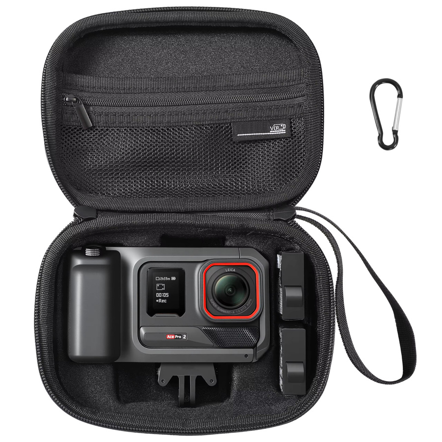 STARTRC Kamera-Tragetasche in Schwarz für Insta360 Ace Pro 2 und ACE Pro Xplore Grip Pro Bundle, Hartschalen-Reisetasche zur Aufbewahrung von Akku und Zubehör - Bild 6
