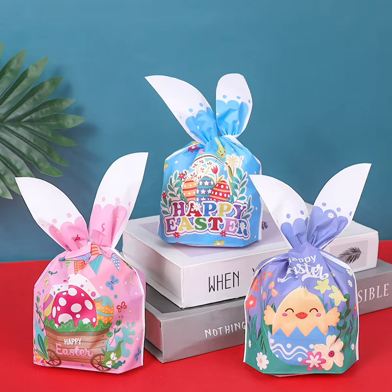 25 Stück Niedliche Kaninchen Ohren Süßigkeiten Taschen für Ostern und Frühlingspartys in Mehrfarbig - Bild 2