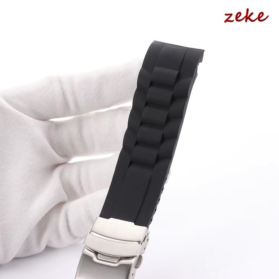 crazyband Uhrenarmband Silikon, gebogenes Endarmband, Faltschließe, Unisex - Bild 3