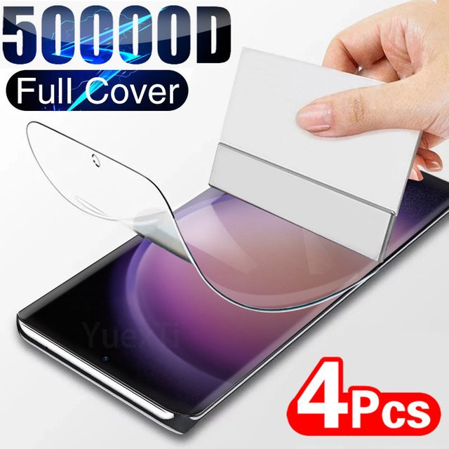 4er-Pack Hydrogel Display Schutzfolien für Samsung Galaxy S24 S23 S22 S21 S20 S10 S9 Plus Ultra FE in Transparent - Bild 1