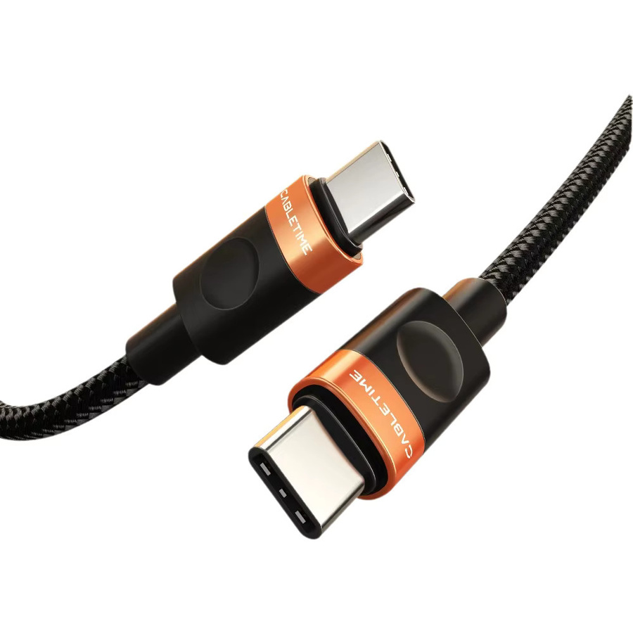 CABLETIME USB-C Schnellladekabel PD 60W 480Mbps in Schwarz - Bild 6