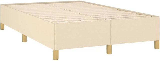 vidaXL Bettgestell mit Stoffbezug in Beige, B/T/H: 120 x 193 x 35 cm - Bild 1
