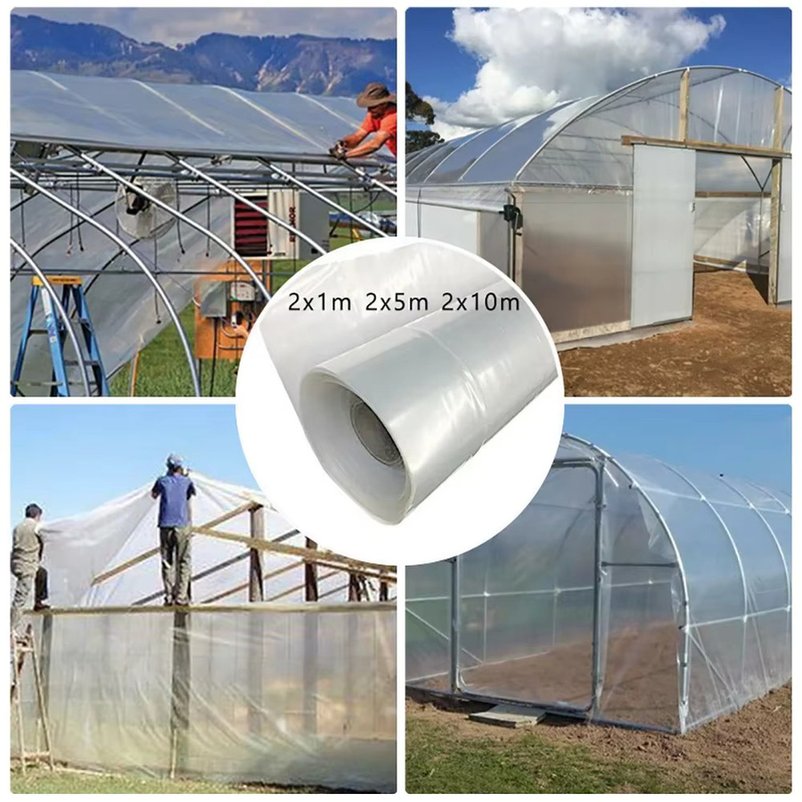 Transparente Gewächshausfolie aus Kunststoff für den Gemüse- und Ziergarten, PE-Schutzfolie für Polytunnel - Bild 3