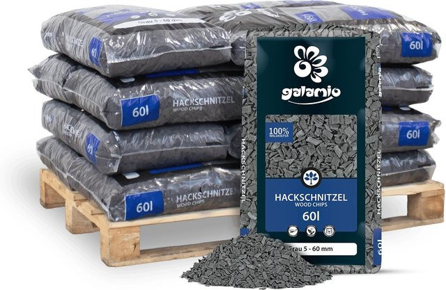 Galamio Holzhackschnitzel aus Kiefernholz in Grau, 720 l (12 x 60 l) - Bild 1