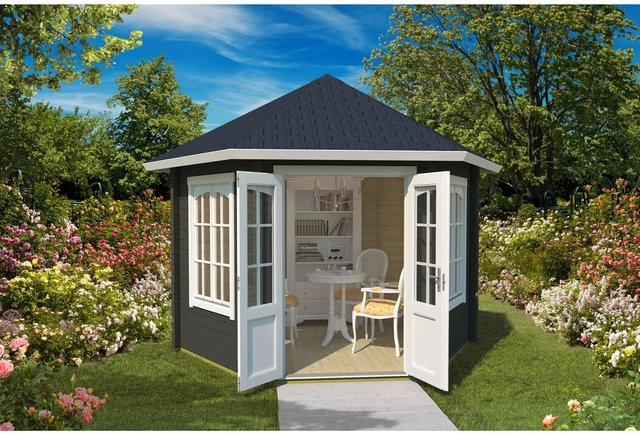 Lasita Maja Pavillon Rivera in Grau-Grün mit B: 350 cm x T: 303,1 cm - Bild 1