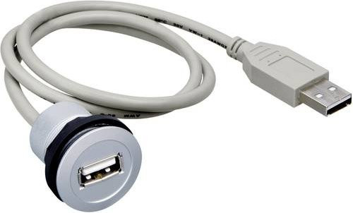 Schlegel USB-Einbaubuchse 2.0 Typ A in Grau - Bild 1