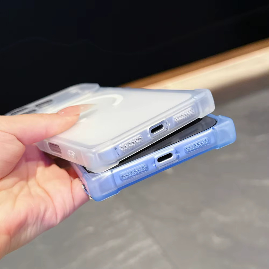 Transparente magnetische Silikonhülle für Apple iPhone 17, Air 16, 14, 15 Plus und 13 Pro Max, stoßfeste TPU Schutzhülle mit MagSafe Kompatibilität in Transparent - Bild 3