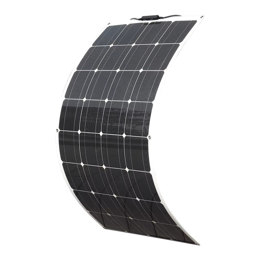 XINPUGUANG Flexibles Monokristallines Solarpaneel 100W für 12V und 24V Batterieladegeräte, Schwarz - Bild 2