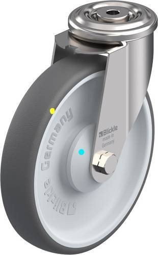 Blickle Lenkrolle LEXR-PATH 200KAD-ELS aus Edelstahl in Silber und Grau mit 200 mm Rad-Durchmesser und 300 kg Tragfähigkeit - Bild 1