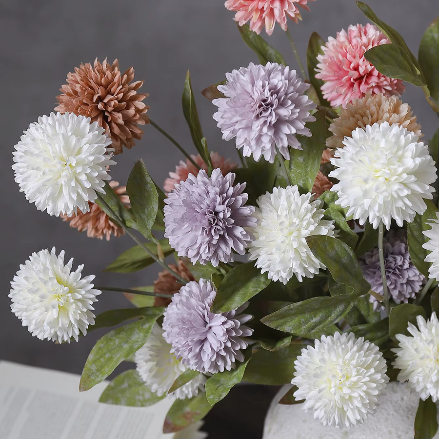 Künstlicher Blumenstrauß Hortensie von MENGHAO in Pink und Multicolour, Höhe: 70 cm, ideal für deine Tischdekoration, Garten- oder Hochzeitsdekoration - Bild 2