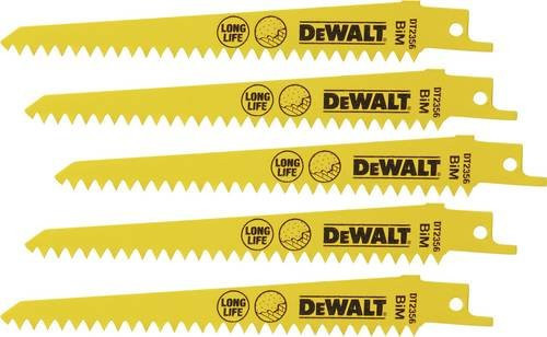 DeWalt Säbelsägeblatt BIM für Gipskarton und Kunststoff, 152 mm, Bimetal, Gelb - Bild 1