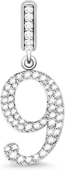 YIRAN Jewelry Charm Anhänger, Zirkonia, Damen, Glückszahlen 0-9 - Bild 1
