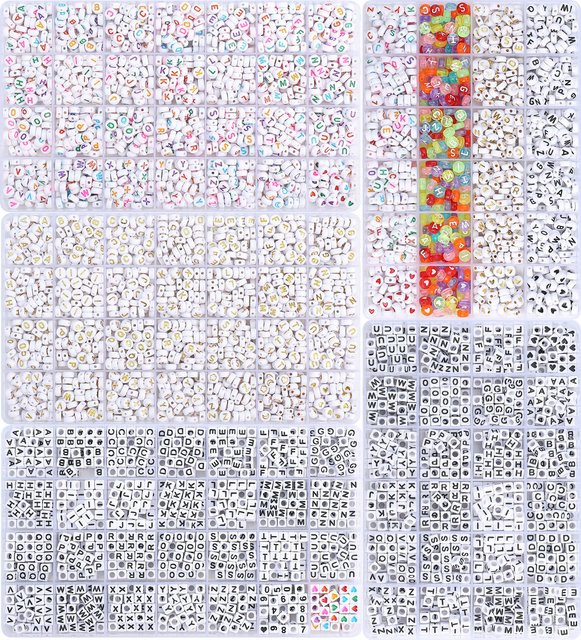 Beadia Perlen-Set, 26 Buchstaben, Gitterbox mit Acryl - Bild 1