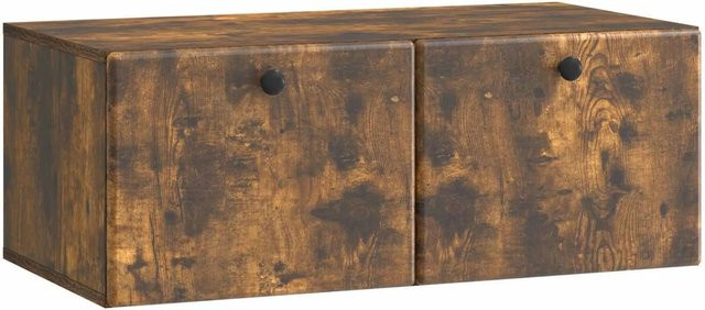 vidaXL Wandmontierter TV-Schrank aus Holz in Geräucherte Eiche, Modernes Design, B/H/T: 78,5 x 41 x 30 cm - Bild 1