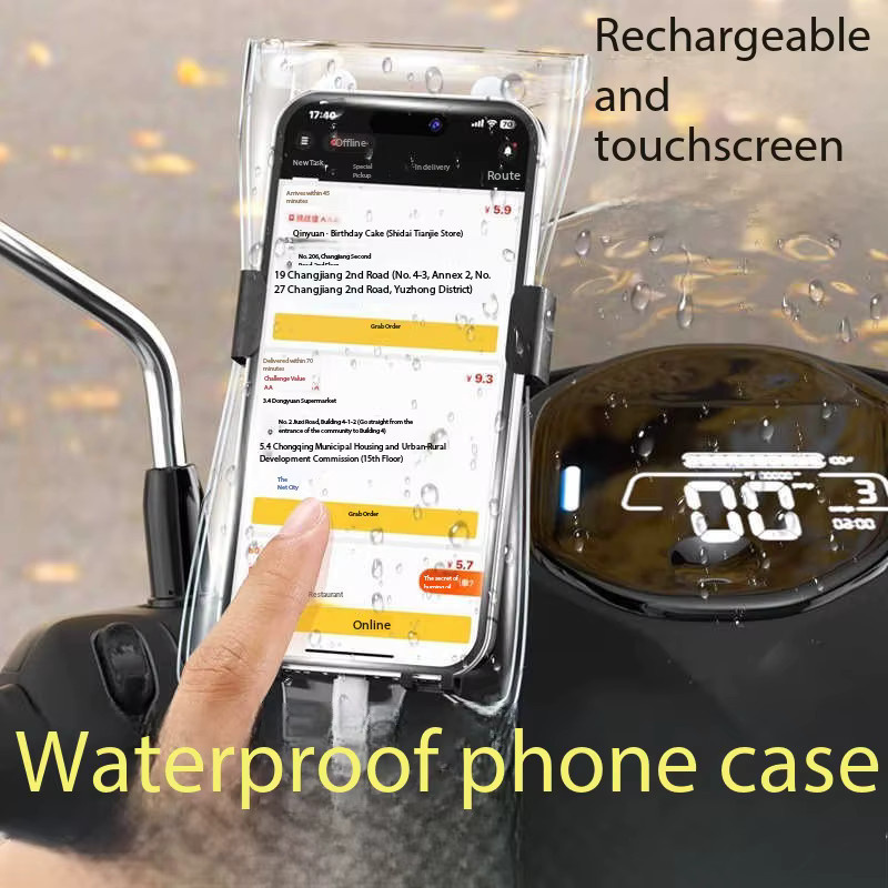 5er Set BEIQIU Wasserdichte Handyhüllen Transparent mit Touchscreen-Funktion für Radfahren und Regen - Bild 3