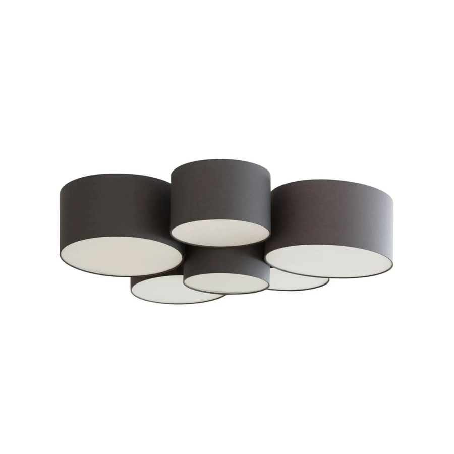 Lindby Deckenlampe Maureka Modern in Schwarz aus Textil und Metall, 6-flammig, E27 - Bild 2