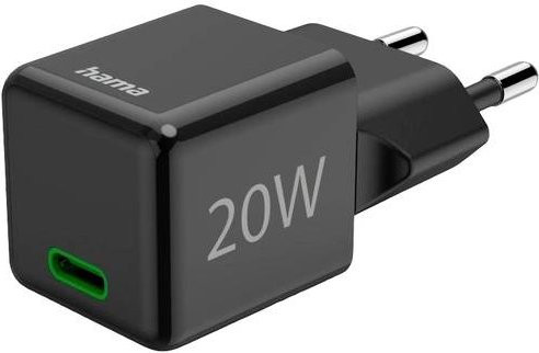Hama USB-C Schnellladegerät 20 W mit Power Delivery in Schwarz - Bild 1