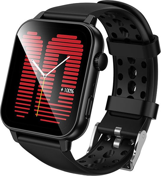 Borofone Smartwatch BD15 Call in Schwarz mit Bluetooth, Wasserfestigkeit und Schlaf-Tracking, 1,83 Zoll Display - Bild 1