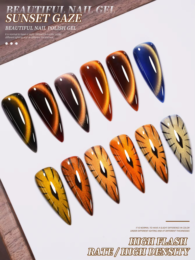 XEIJAYI Cat Eye Nagelgel-Lack, 6er-Set, 15 ml, schimmernd - Bild 2