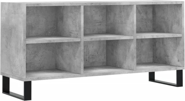 vidaXL TV-Schrank Modell 3 in Betongrau aus Holzwerkstoff und Eisen, B/T/H: 103,5 x 30 x 50 cm - Bild 1