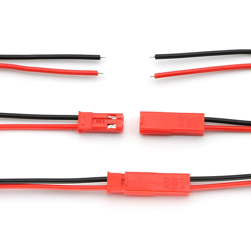 JCD JST 2-Pin Kabelverbinder Set aus Steckern und Buchsen in Rot für RC-Spielzeug, Akkus und LED-Lampen - Bild 3