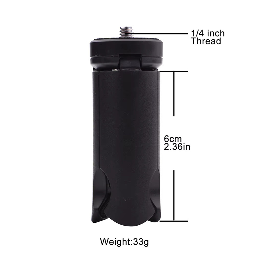 Universal Stativ für DJI Osmo Mobile 2 Handheld Gimbal und Smartphone Stabilisator in Schwarz mit 1/4 Zoll Anschluss für GoPro und Action Kameras - Bild 3