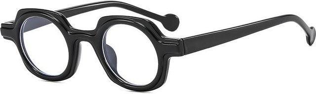 Y.BBY-X Korrektionsbrille Retro, Square, Kunststoff, Schwarz, Unisex - Bild 1