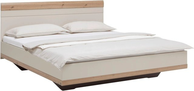 Premium Living Bett Ellmau in Champagner und Eiche, Breite: 160 cm, Tiefe: 200 cm - Bild 1