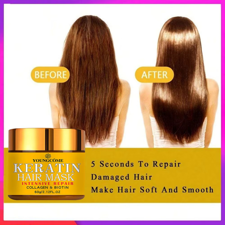 YOUNGCOME Haaröl mit Biotin, Kollagen, Keratin, für trockenes Haar - Bild 6