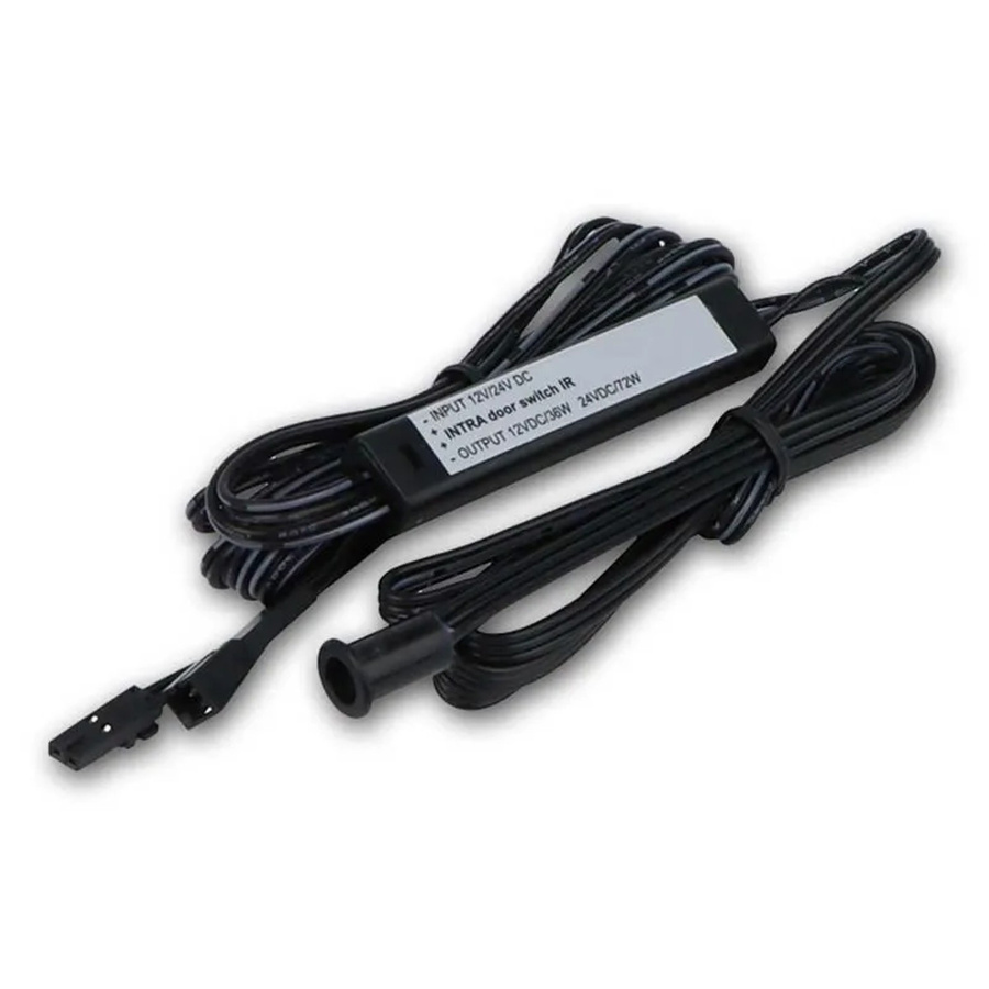 world-trading-net Micro-IR-Möbelschalter mit 1 Sensor, 12-24V DC, 3A, Schwarz, IP20, für Schränke und Schubladen - Bild 2