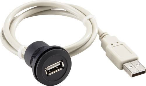 Georg Schlegel USB 2.0 Buchse Typ A mit Kabel in Schwarz - Bild 1