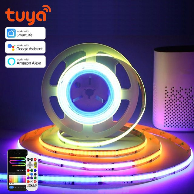 CHNAITEKE RGBIC COB LED Streifen Licht mit Tuya WIFI Smart App Steuerung, 12V, Multicolour - Bild 1
