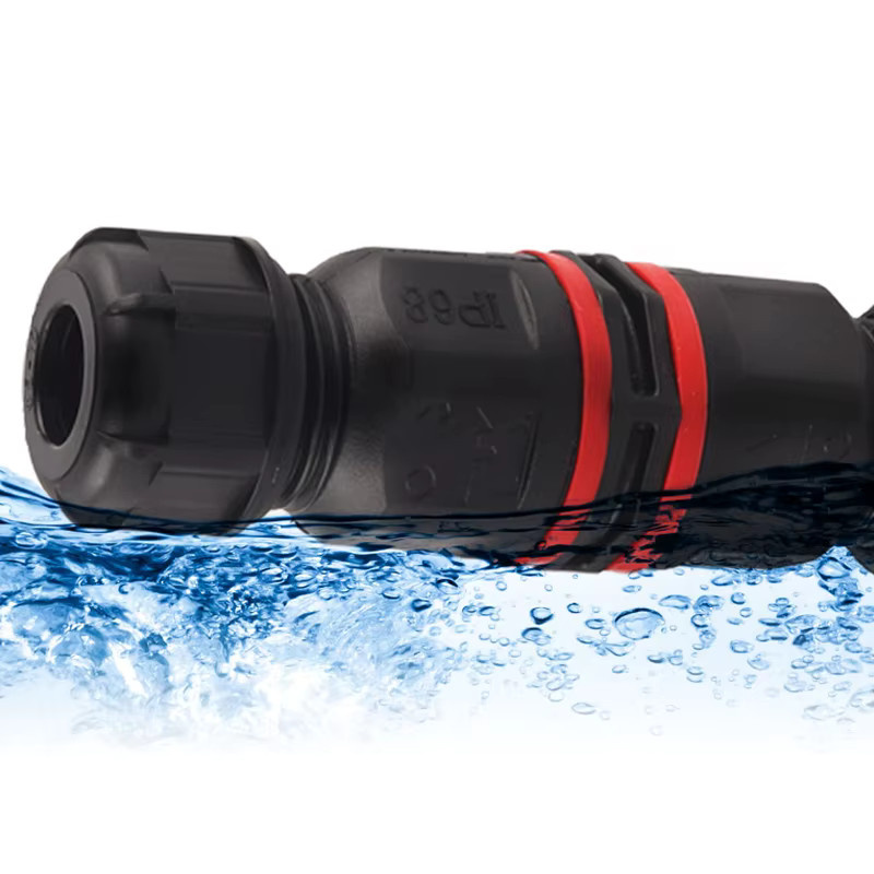 DIY GO Elektrischer wasserdichter Kabelsteckverbinder IP68 für Außenbereich, i-Typ Baugruppe, Schwarz, für Kabel 6-10mm - Bild 5