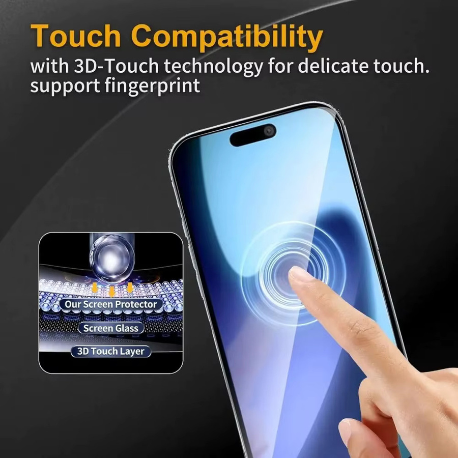4-in-1 Ultra HD Panzerglas und Kameralinsen-Schutzfolie für Apple iPhone 17 16 15 14 13 12 Pro Max Plus Mini in Transparent - Bild 6