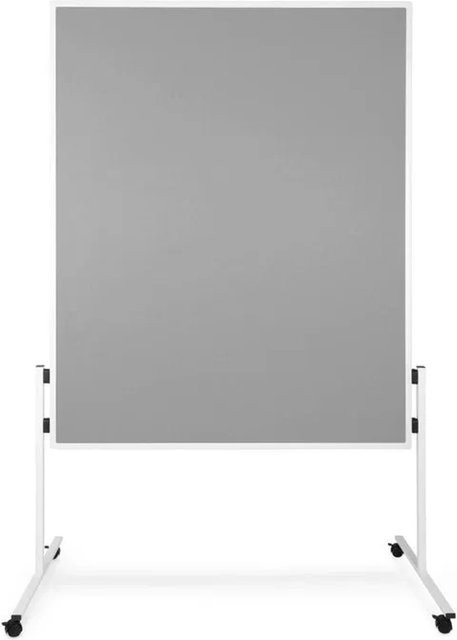 Office Marshal Filz-Moderationstafel mit Rollen, Grau, B: 150 cm, H: 120 cm, T: 2 cm - Bild 1