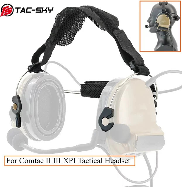 TAC-SKY Ersatz Stirnband Adapter für COMTAC III II XPI Headsets in Schwarz - Bild 1