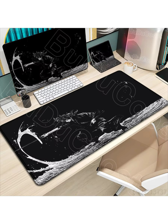 Bandai Gaming Mauspad XXL mit Miyamoto Musashi Vagabond Manga-Motiv in Schwarz - Bild 3