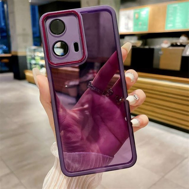 Stoßfeste Silikon-Handyhülle für Motorola Moto G85 und S50 Neo (XT2427-3) in Purple - Bild 1