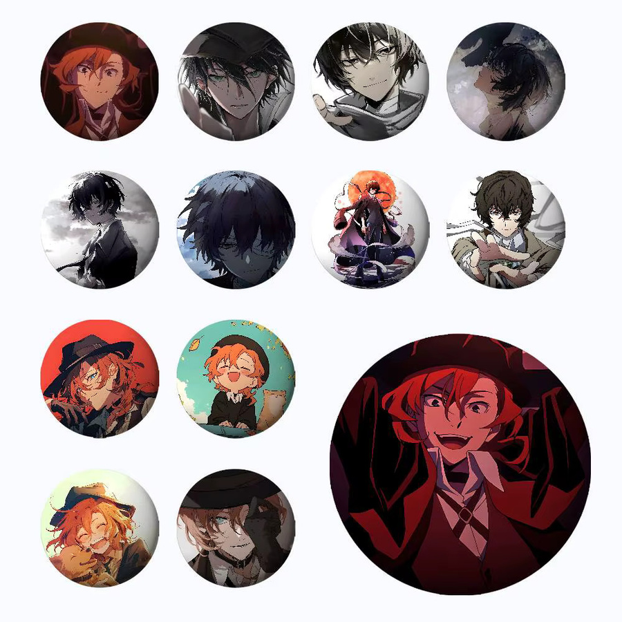 Brosche Anime B-Bungo Stray Dogs, Metall, Unisex - Bild 2