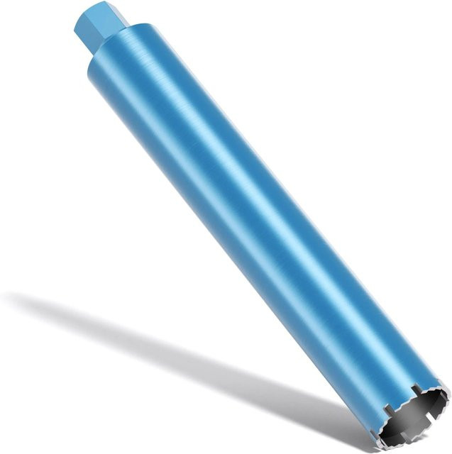 Wiltec Shark Diamantbohrkrone für Beton, Durchmesser: 82 mm, Länge: 450 mm, Anschluss: 1 1/4 Zoll, Farbe: Blau - Bild 1