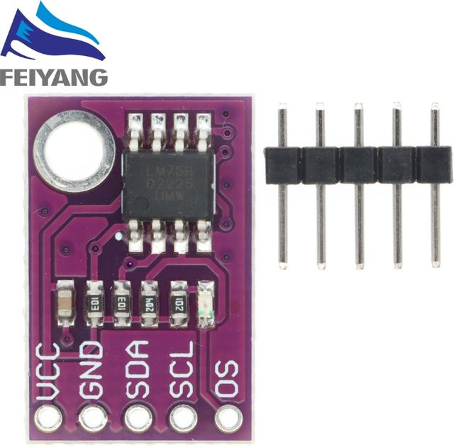 SAMIROB LM75 CJMCU-75 Sensormodul Temperatursensor mit High Speed I2C IIC Schnittstelle in Purple - Bild 1