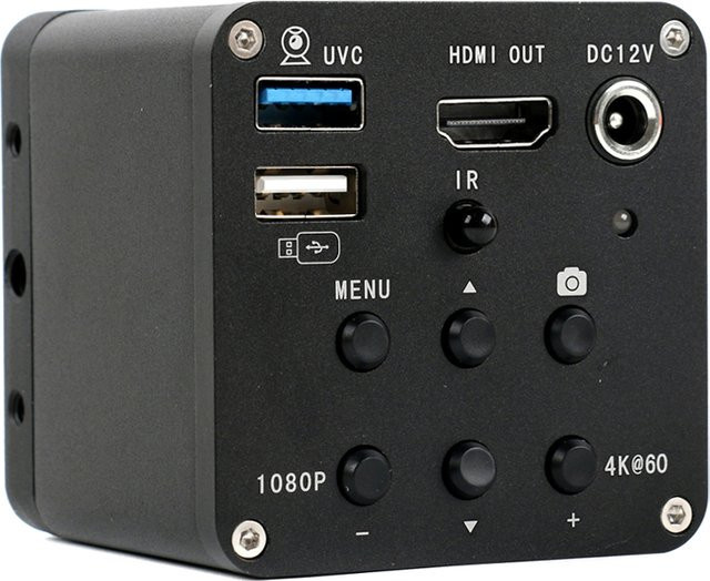 Eakins Digital-Videomikroskop mit HDMI und USB 3.0 Anschluss für Industrie und Labor in Schwarz - Bild 1