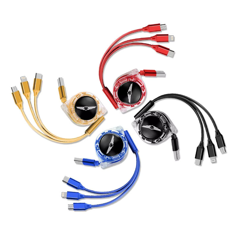 Genesis 3-in-1 USB-Schnellladekabel mit Typ C und Micro-USB für G80 GV70 GV80 Zubehör - Bild 3