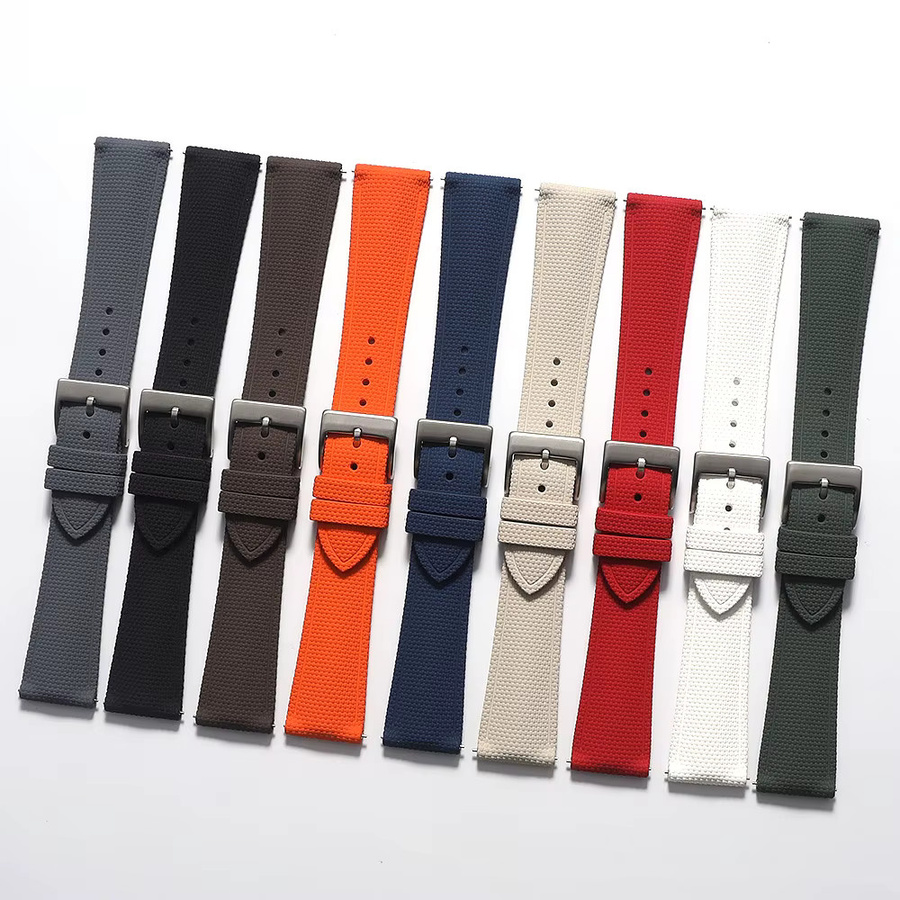 FKM Uhrenarmband, Kautschuk, Schwarz, Herren - Bild 1