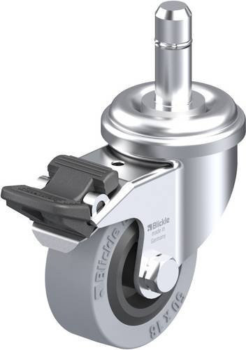 Blickle LRA-VPA 50G-FI-ES Lenkrolle mit Feststeller in Schwarz-Grau-Silber, Rad-Durchmesser: 50 mm, Tragfähigkeit: 40 kg - Bild 1