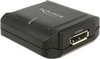 Delock DisplayPort 1.2 Repeater für 4K UHD bei 60 Hz in Schwarz bis zu 40 m Reichweite - Bild 1